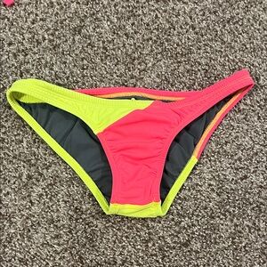 Jolyn Clothing Neon Pink and Lime Bikini Bottom